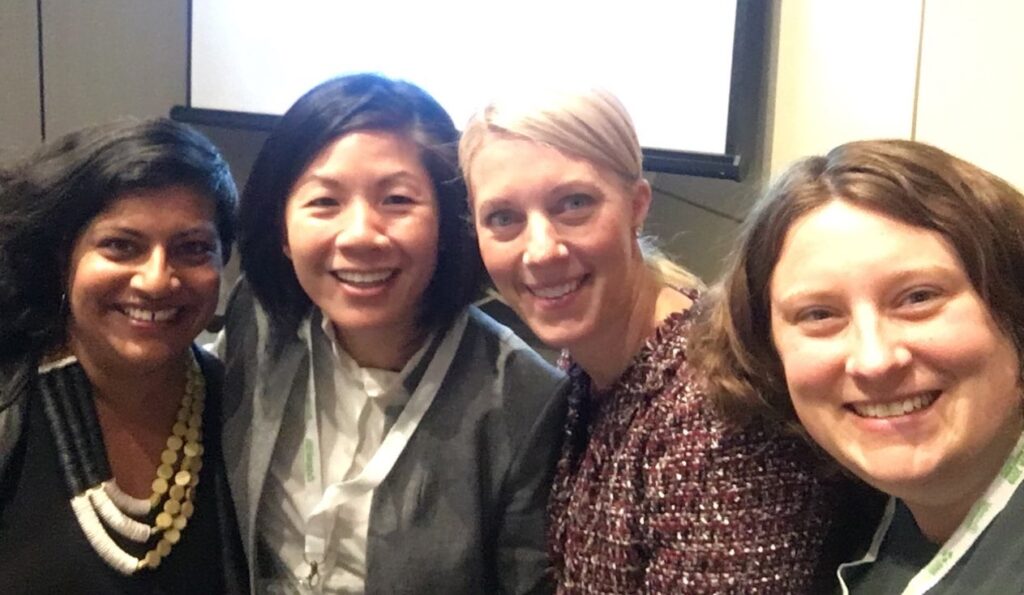 Selfie of SNEAPA panel: Manisha Bewtra, Christine Madore, Jennifer Berardi Constable, Kathleen Onufer