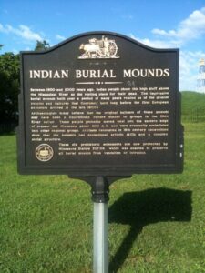 Indian Burial Mounds Sign in Saint Paul, MN